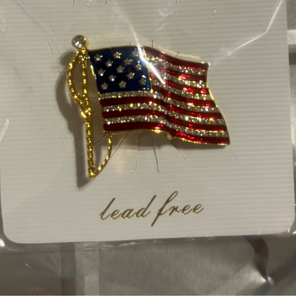 American Flag Brooch - Picture 3 of 3